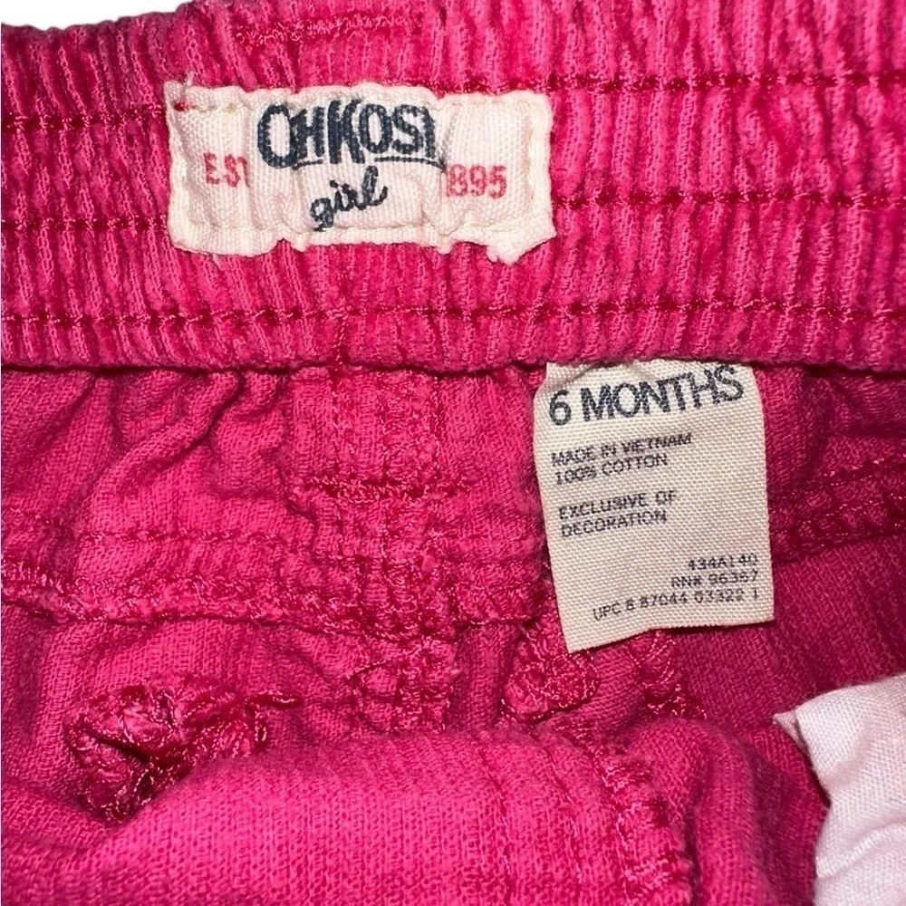 OshKosh B'gosh Girls' 6M Pink Corduroy Pants with Bow Detail